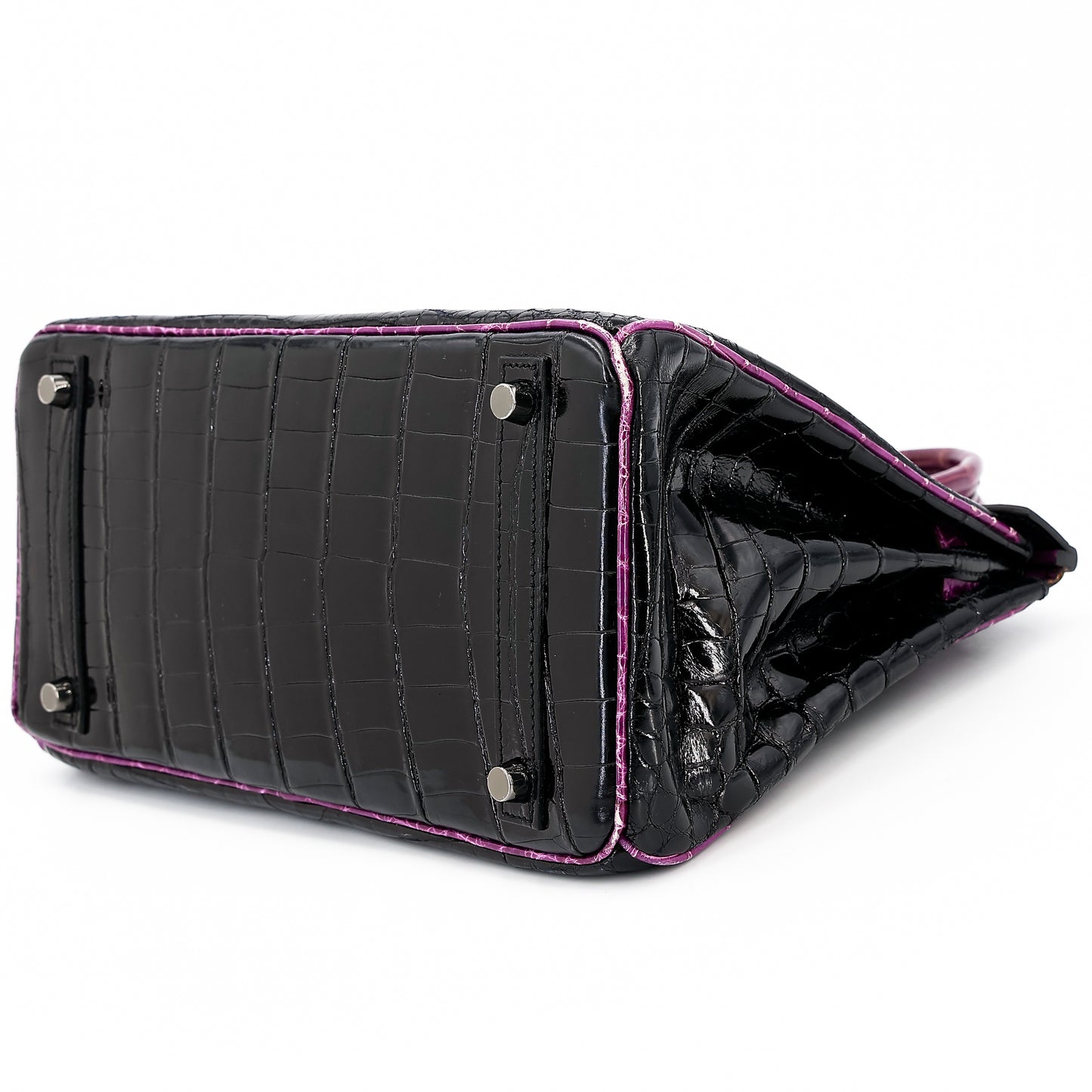 愛馬仕 Birkin 30 黑色海葵亮面尼羅鱷皮