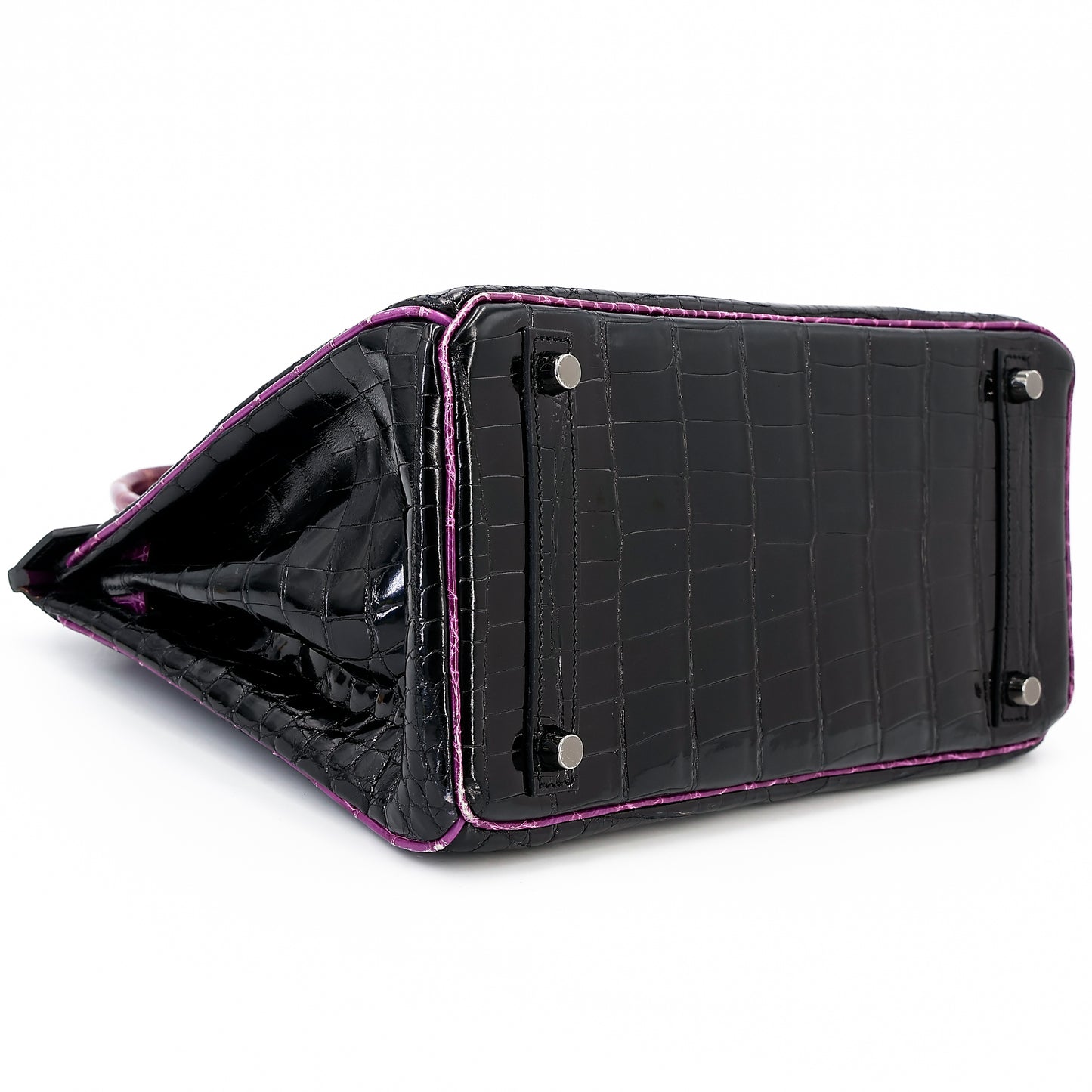 愛馬仕 Birkin 30 黑色海葵亮面尼羅鱷皮