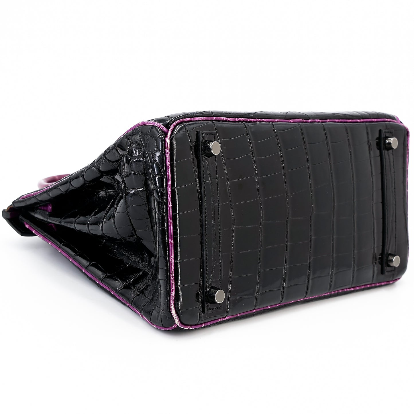 愛馬仕 Birkin 30 黑色海葵亮面尼羅鱷皮