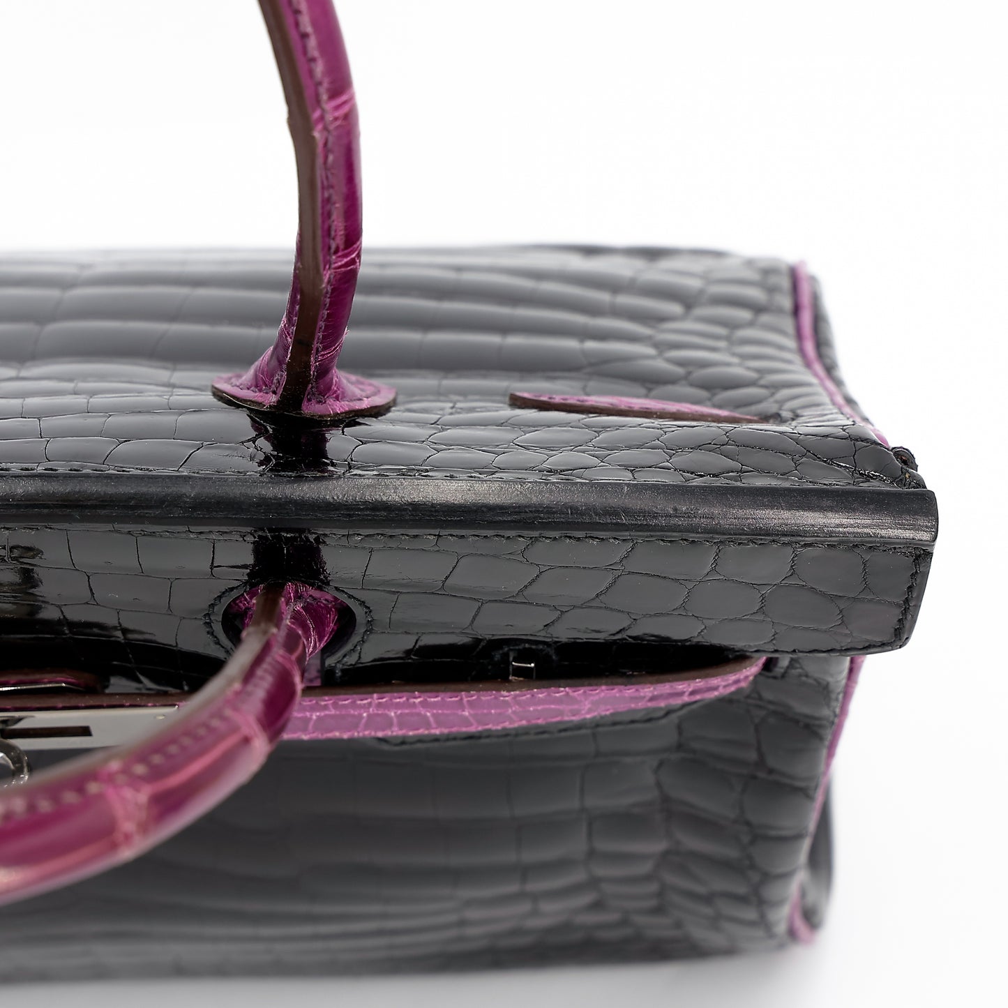 愛馬仕 Birkin 30 黑色海葵亮面尼羅鱷皮