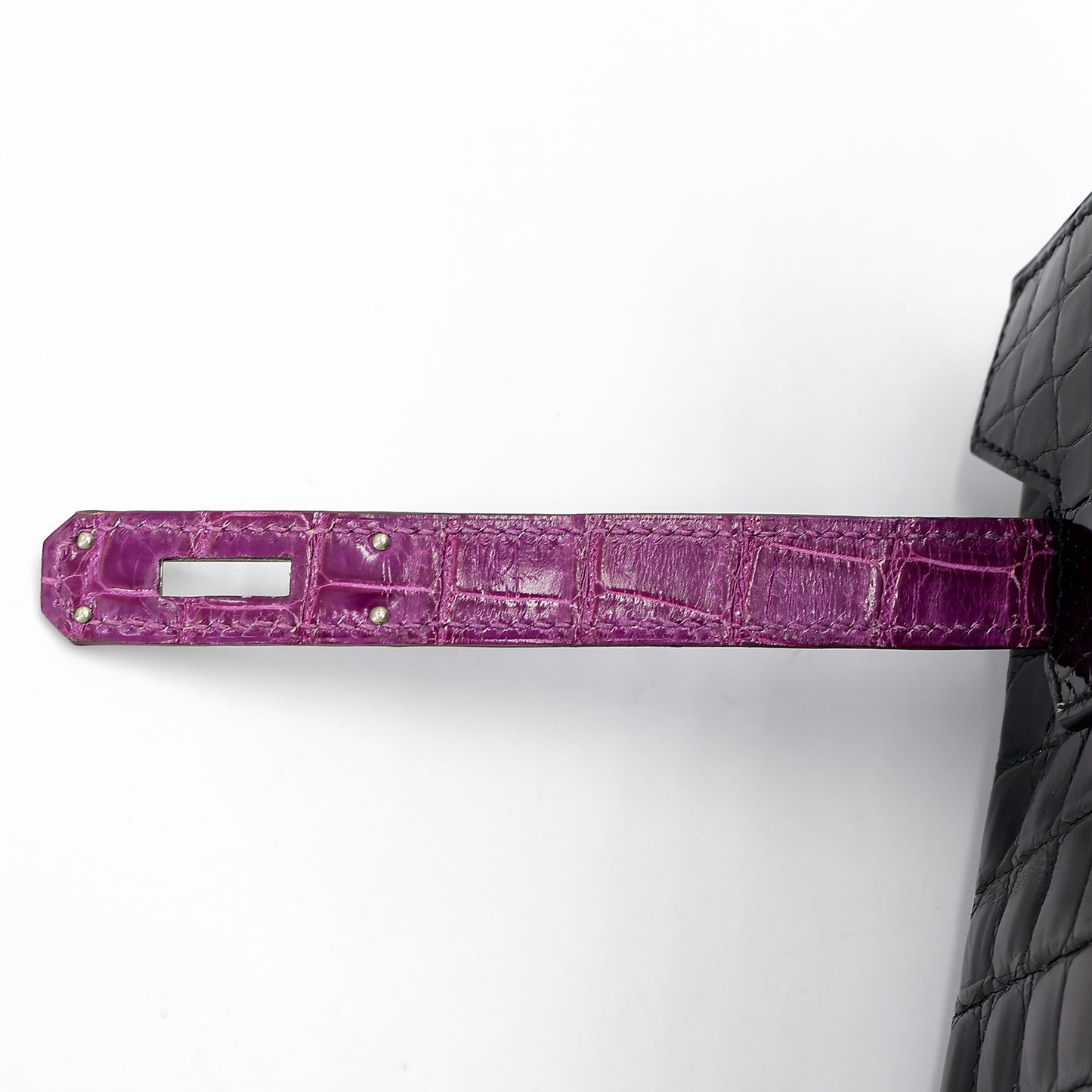 愛馬仕 Birkin 30 黑色海葵亮面尼羅鱷皮