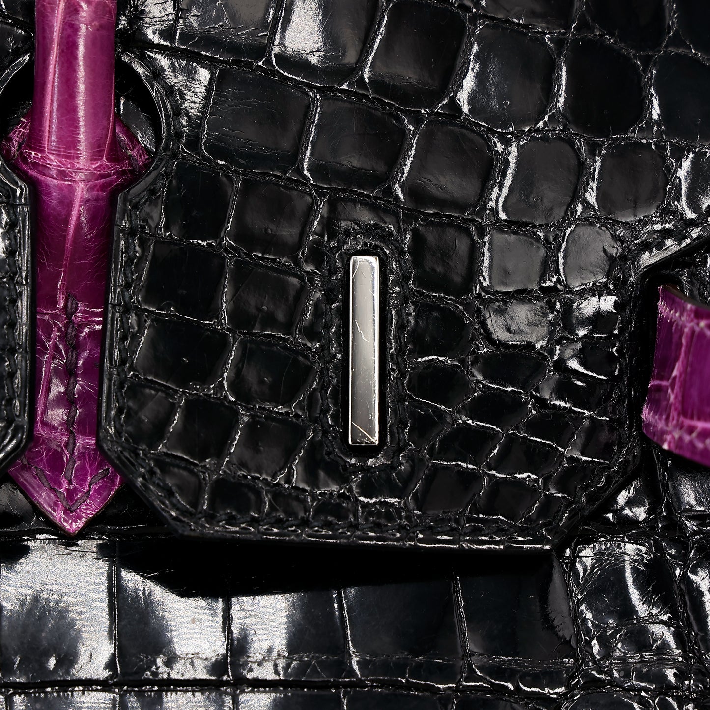 愛馬仕 Birkin 30 黑色海葵亮面尼羅鱷皮