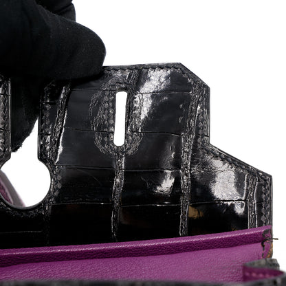 愛馬仕 Birkin 30 黑色海葵亮面尼羅鱷皮