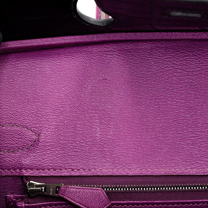 愛馬仕 Birkin 30 黑色海葵亮面尼羅鱷皮