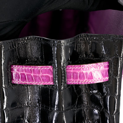 愛馬仕 Birkin 30 黑色海葵亮面尼羅鱷皮