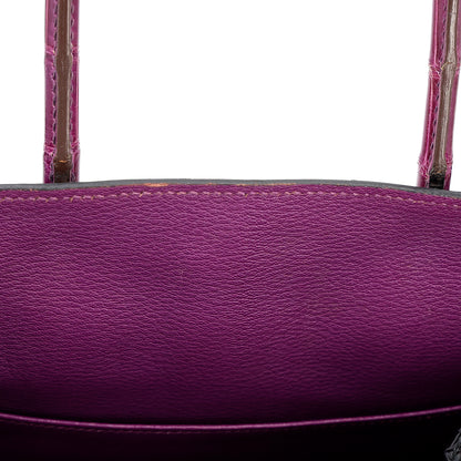 愛馬仕 Birkin 30 黑色海葵亮面尼羅鱷皮