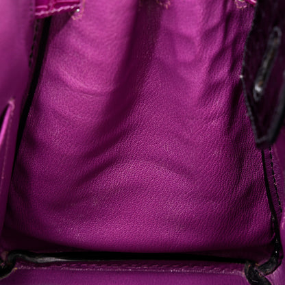 愛馬仕 Birkin 30 黑色海葵亮面尼羅鱷皮