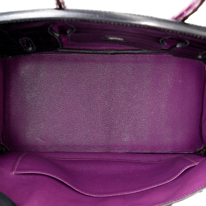 愛馬仕 Birkin 30 黑色海葵亮面尼羅鱷皮