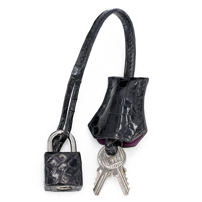 愛馬仕 Birkin 30 黑色海葵亮面尼羅鱷皮