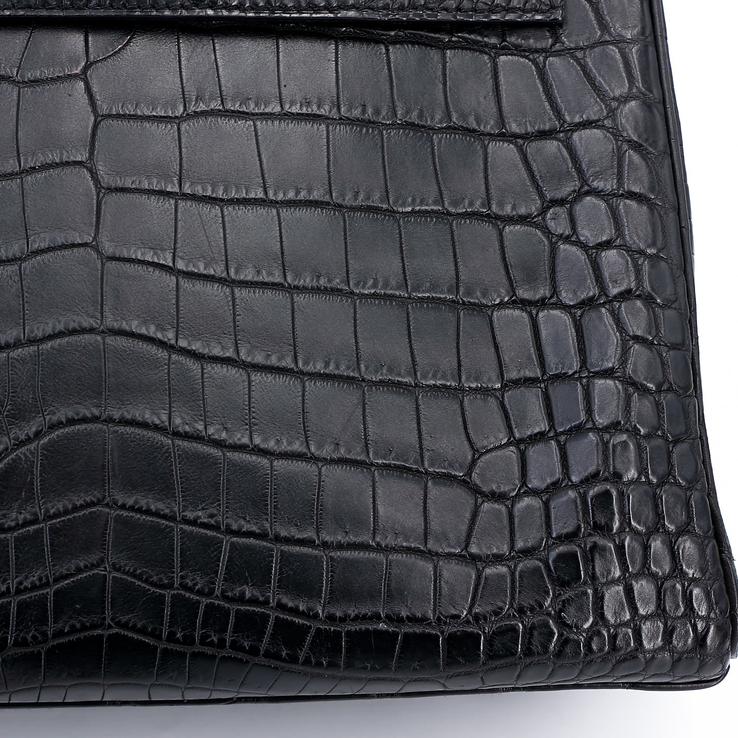 愛馬仕 Kelly 28 黑色霧面尼羅鱷魚皮