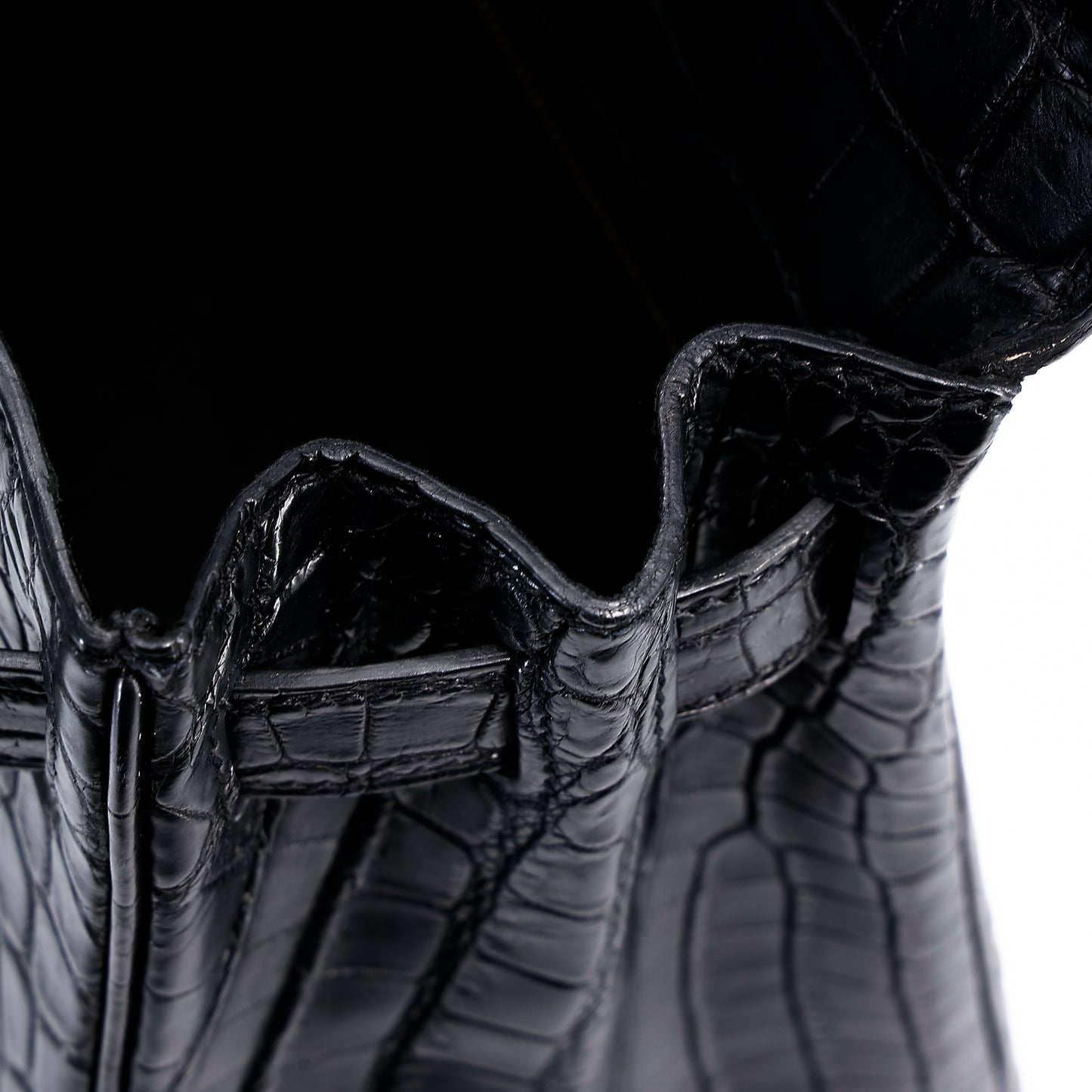 愛馬仕 Kelly 28 黑色霧面尼羅鱷魚皮