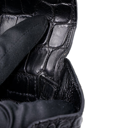 愛馬仕 Kelly 28 黑色霧面尼羅鱷魚皮