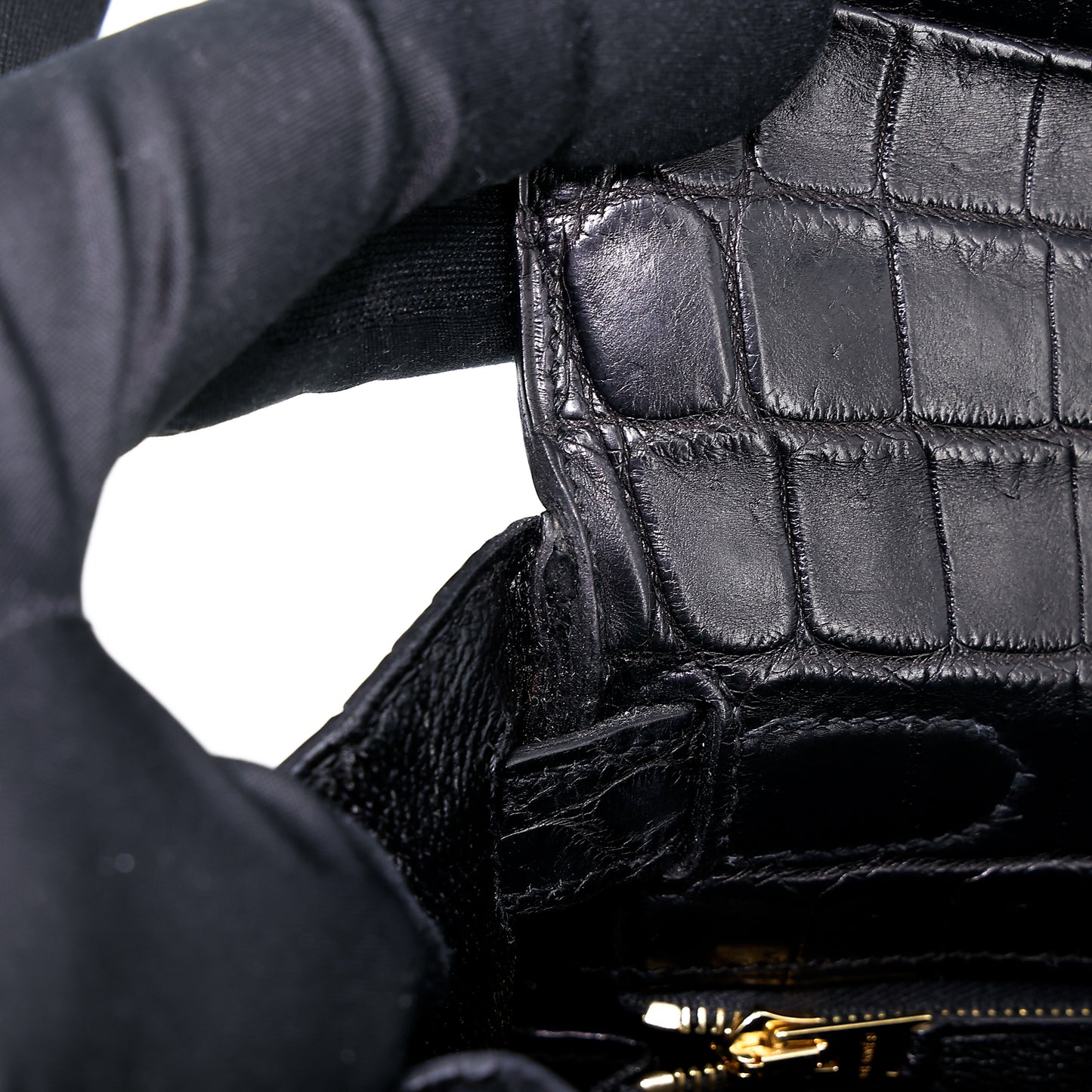 愛馬仕 Kelly 28 黑色霧面尼羅鱷魚皮