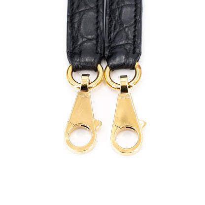 愛馬仕 Kelly 28 黑色霧面尼羅鱷魚皮