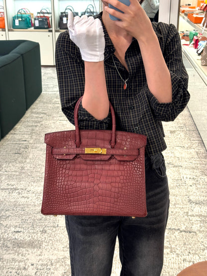 愛馬仕 Birkin 30 Rouge H Matte Alligator 