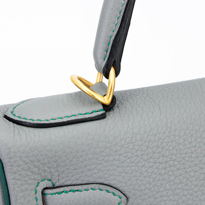 愛馬仕特別訂購 Kelly 28 HSS Gris Mouette Bleu Paon 