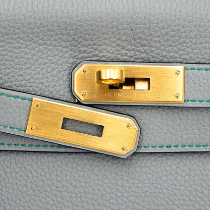 愛馬仕特別訂購 Kelly 28 HSS Gris Mouette Bleu Paon 