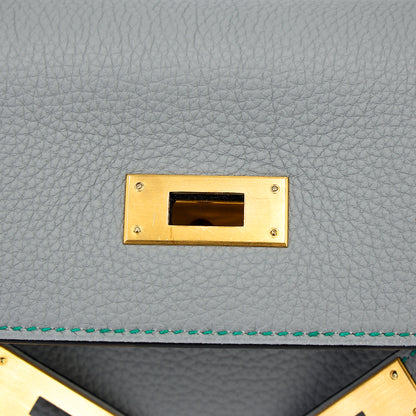 愛馬仕特別訂購 Kelly 28 HSS Gris Mouette Bleu Paon 