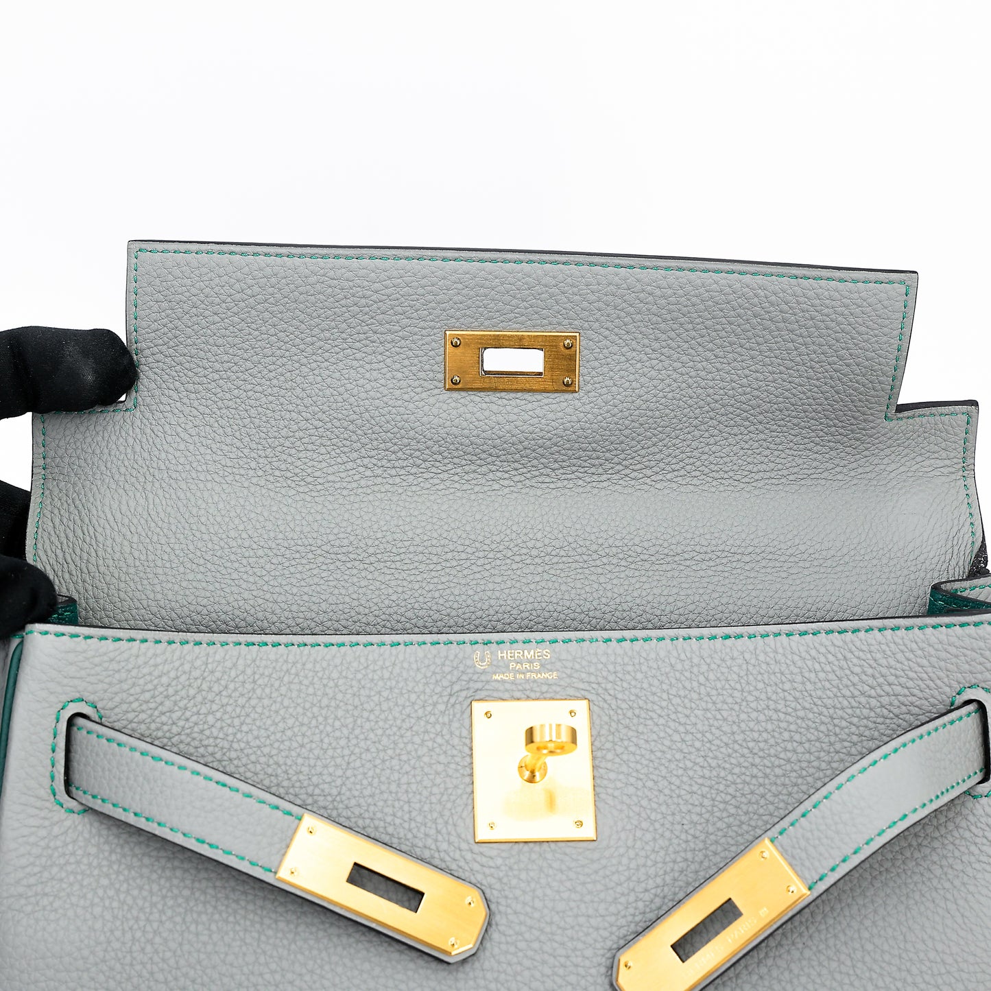 愛馬仕特別訂購 Kelly 28 HSS Gris Mouette Bleu Paon 