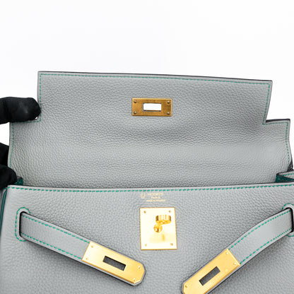 愛馬仕特別訂購 Kelly 28 HSS Gris Mouette Bleu Paon 