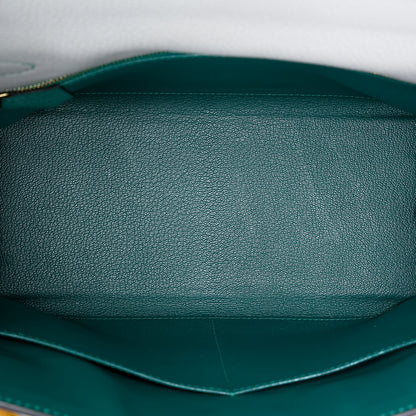 愛馬仕特別訂購 Kelly 28 HSS Gris Mouette Bleu Paon 