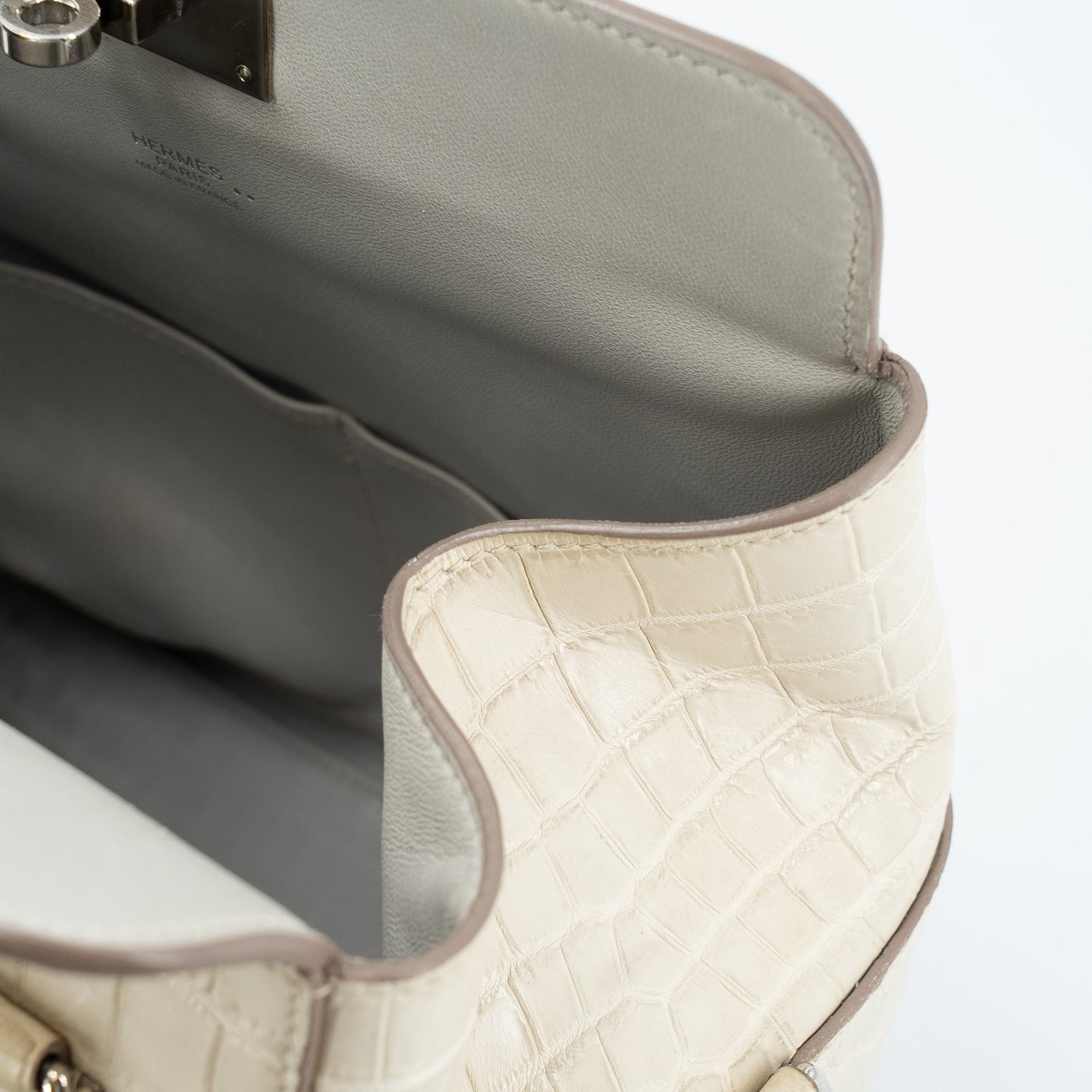 愛馬仕 Toolbox 20 Beton Matte Niloticus Crocodile 