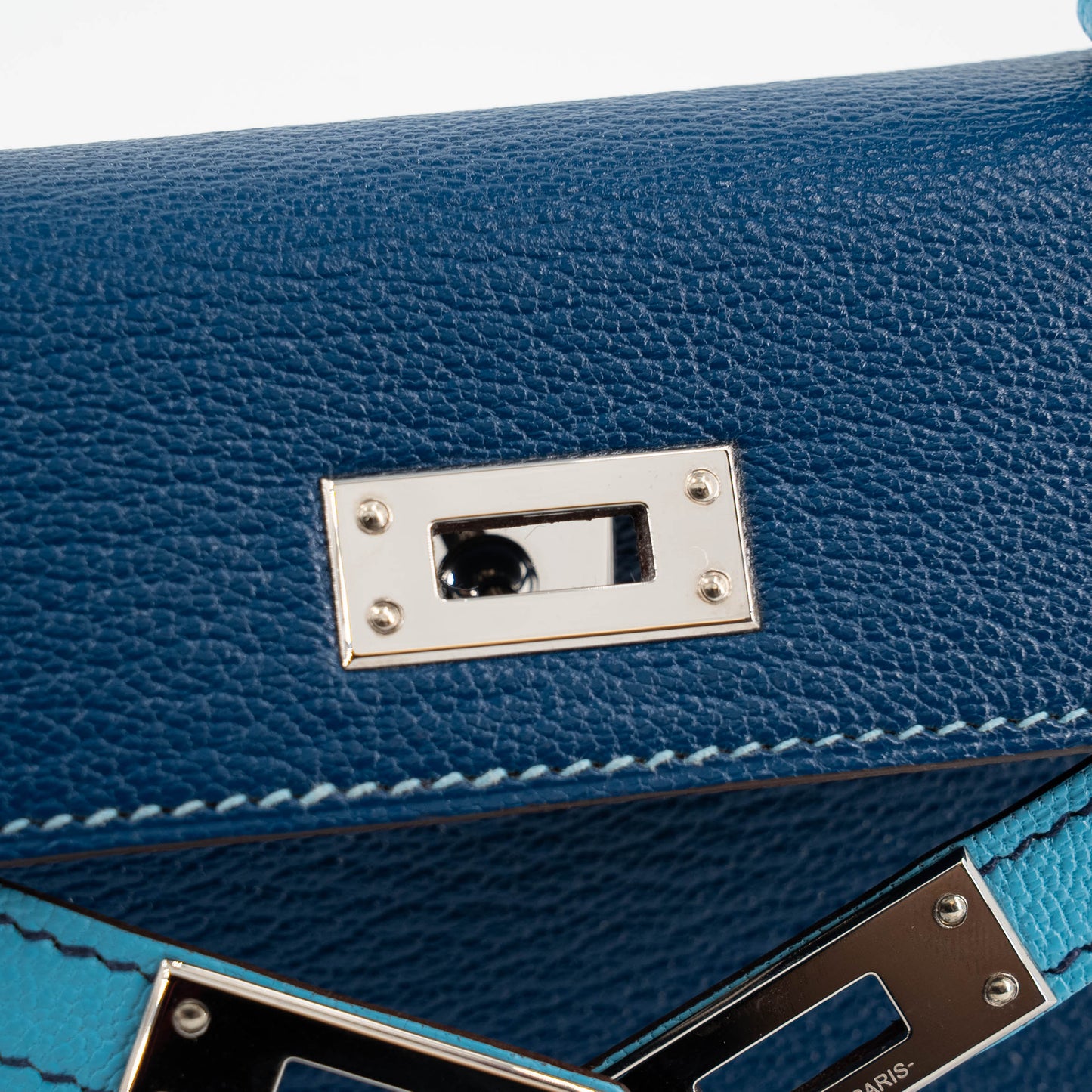 愛馬仕特別訂製迷你凱莉二代 HSS 深藍色 Celeste 