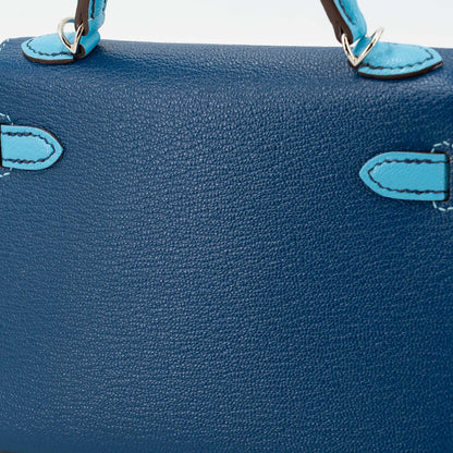愛馬仕特別訂製迷你凱莉二代 HSS 深藍色 Celeste 