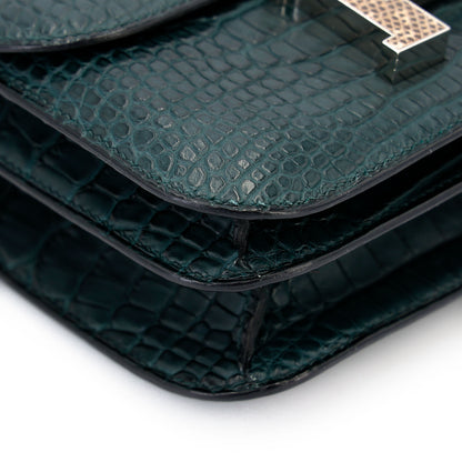 愛馬仕 Constance Mini Vert Cypress Matte Alligator 