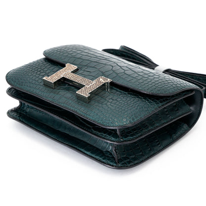 愛馬仕 Constance Mini Vert Cypress Matte Alligator 