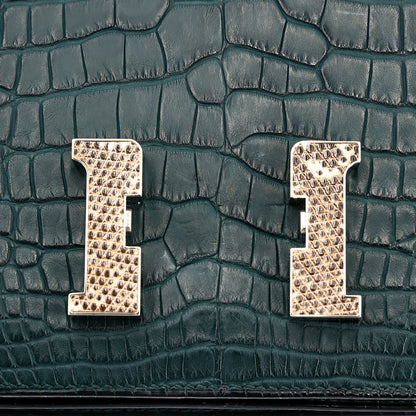 愛馬仕 Constance Mini Vert Cypress Matte Alligator 