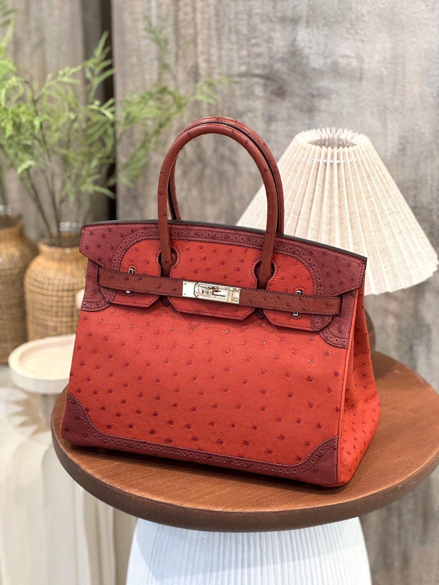 愛馬仕 Birkin Ghillies 30 Brique 