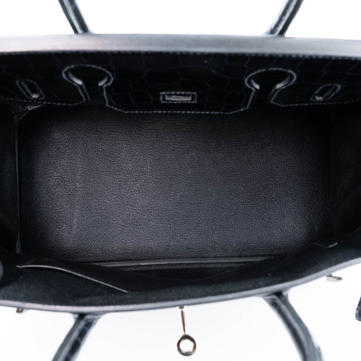 愛馬仕 Birkin 30 Touch 藍色海洋黑色亮面尼羅鱷魚皮