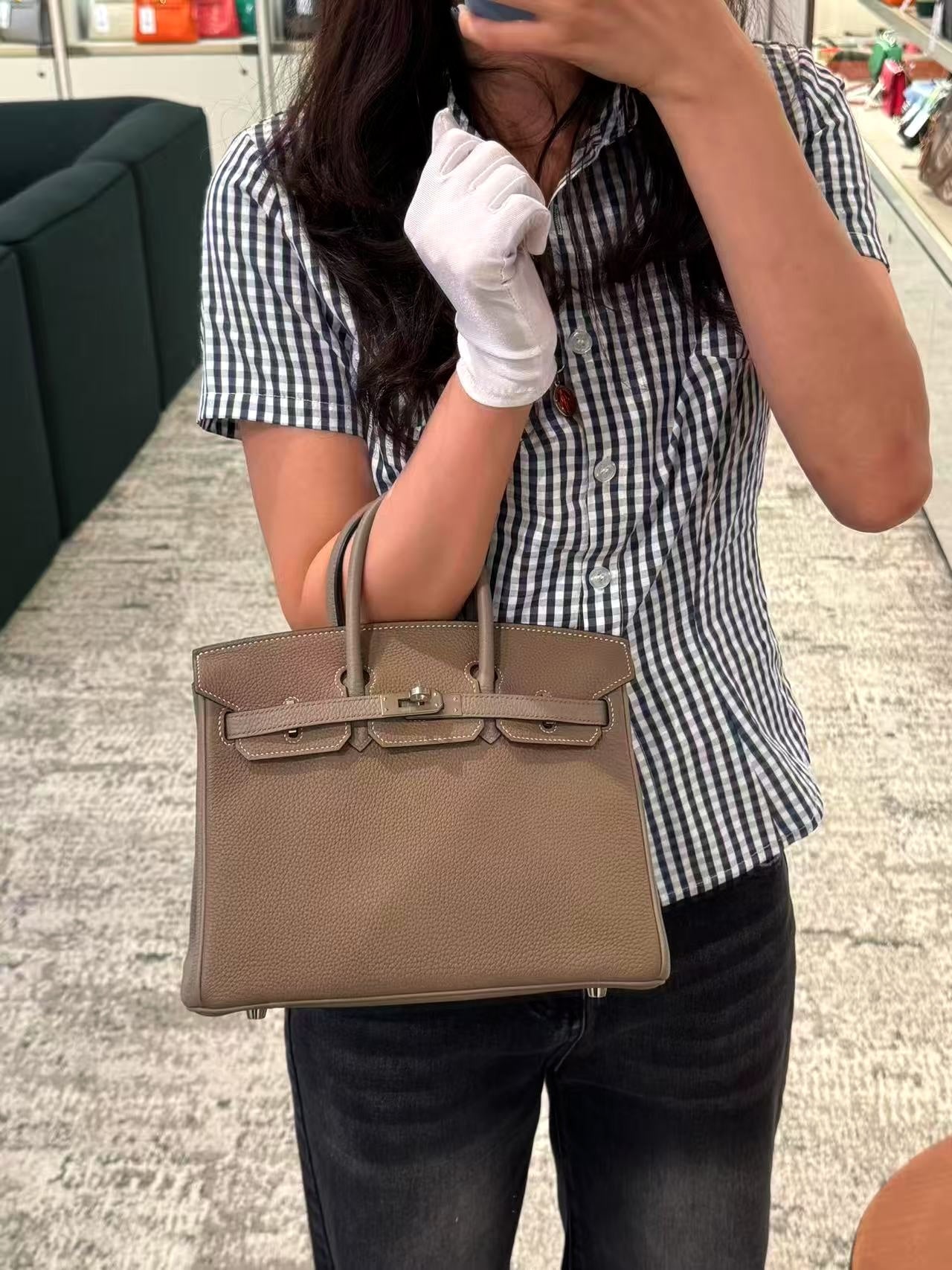 愛馬仕特別訂製 Birkin 25 HSS 灰褐色