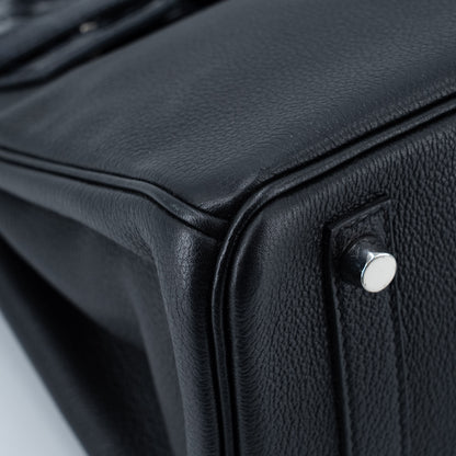 愛馬仕 Birkin 30 Touch 藍色海洋黑色亮面尼羅鱷魚皮