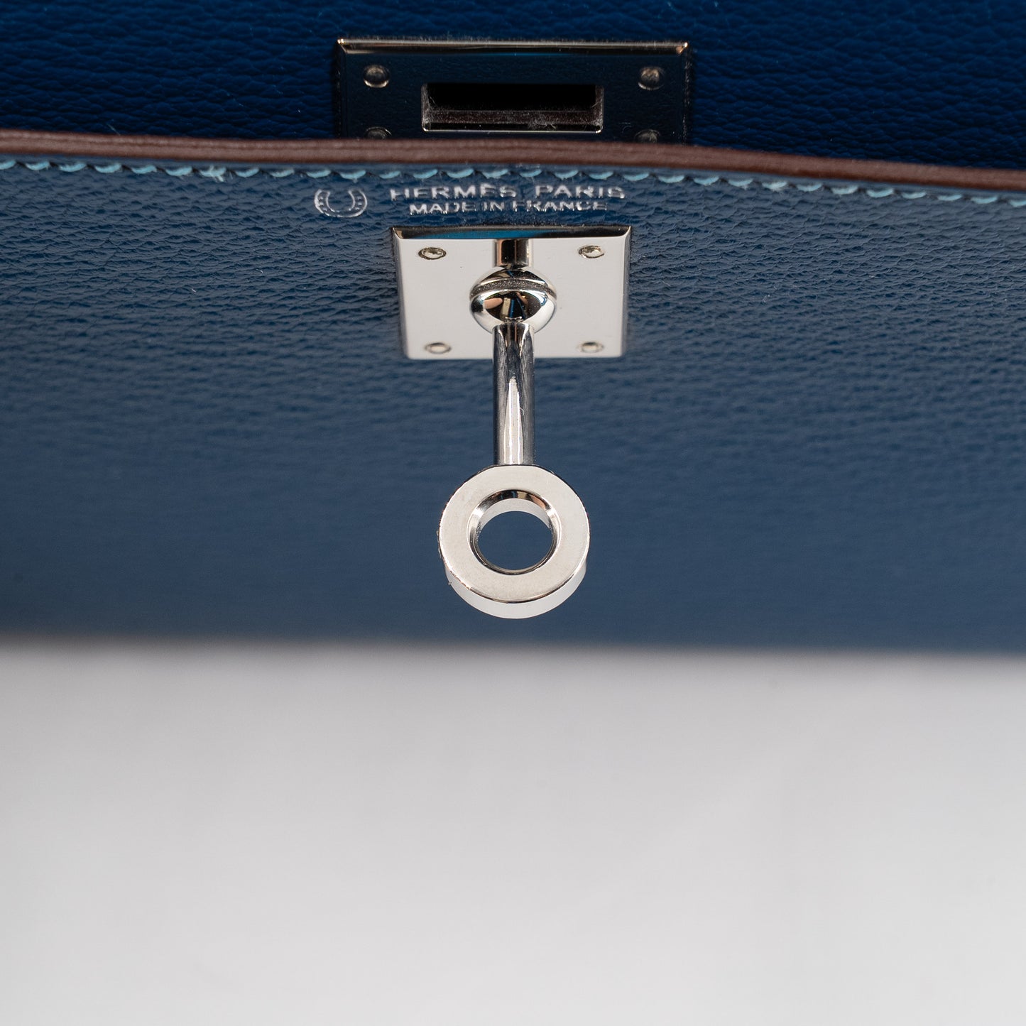 愛馬仕特別訂製迷你凱莉二代 HSS 深藍色 Celeste 