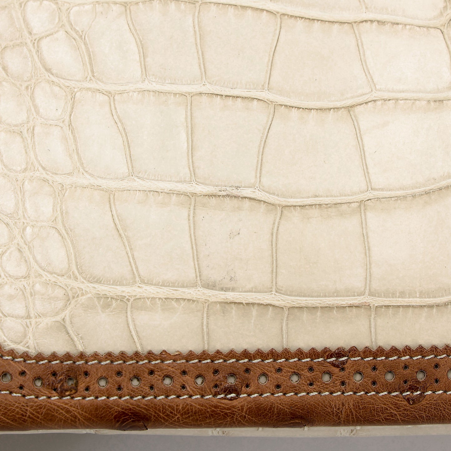 愛馬仕 Birkin Ghillies 30 Beton 霧鱷魚蜥蜴鴕鳥皮