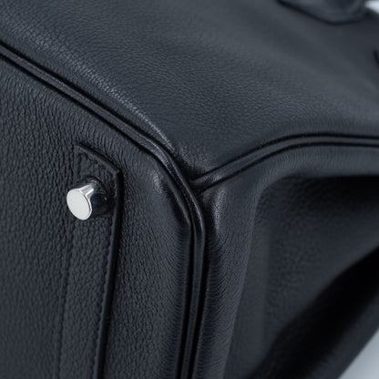 愛馬仕 Birkin 30 Touch 藍色海洋黑色亮面尼羅鱷魚皮