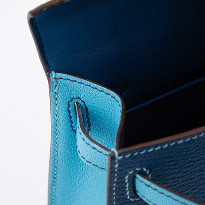 愛馬仕特別訂製迷你凱莉二代 HSS 深藍色 Celeste 