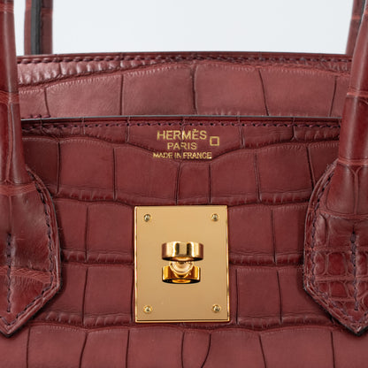 愛馬仕 Birkin 30 Rouge H Matte Alligator 