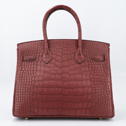 愛馬仕 Birkin 30 Rouge H Matte Alligator 