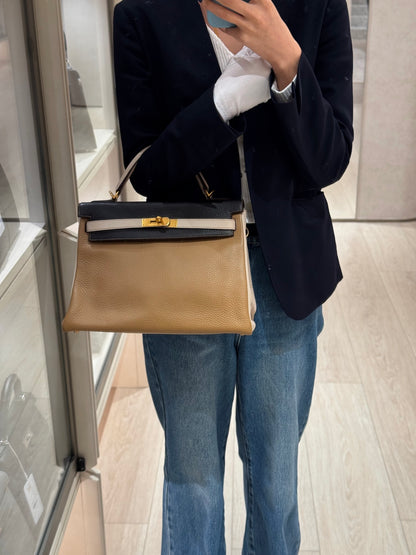 愛馬仕 Kelly 32 煙草駝色