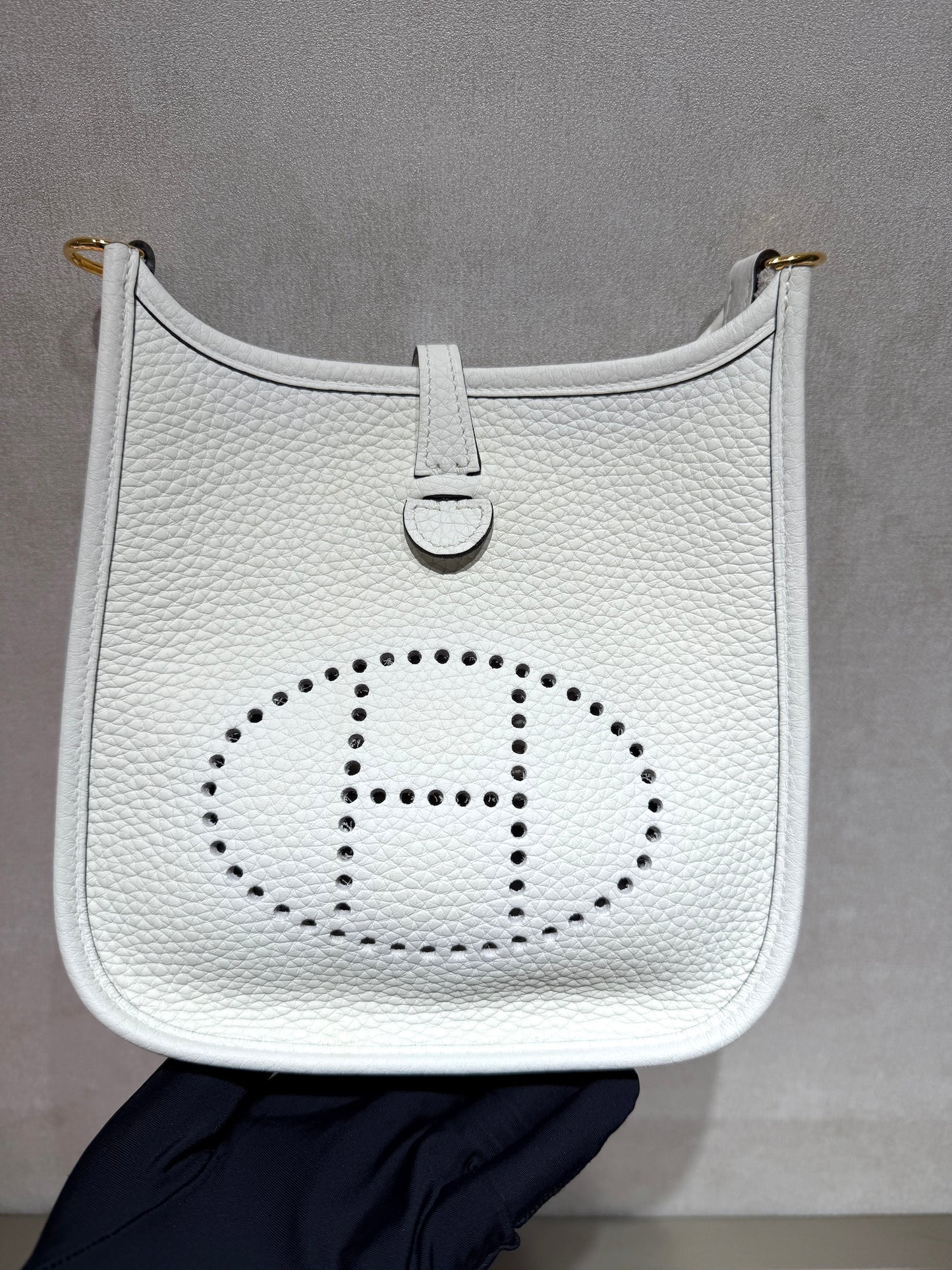 愛馬仕 Mini Evelyne 16 Amazone 112cm 全新 白色