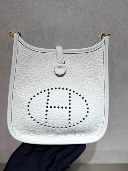 愛馬仕 Mini Evelyne 16 Amazone 112cm 全新 白色