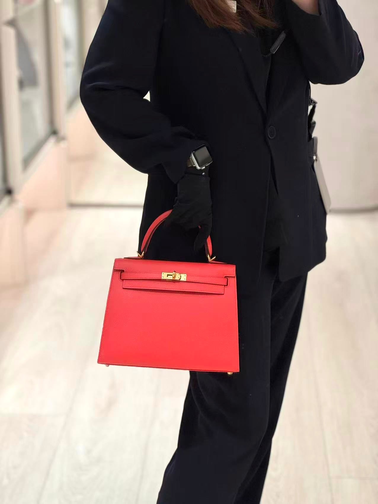 愛馬仕 Kelly 25 Sellier Rose 齋浦爾