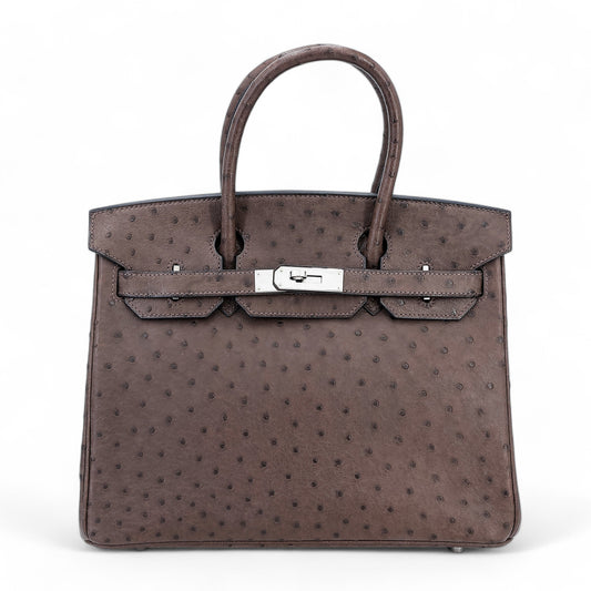 HERMÈS Birkin 30 Ebene Ostrich