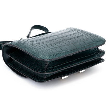 愛馬仕 Constance Mini Vert Cypress Matte Alligator 