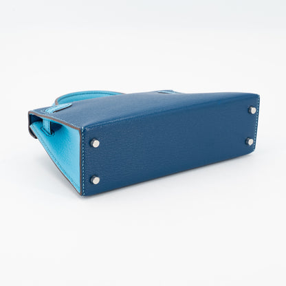 愛馬仕特別訂製迷你凱莉二代 HSS 深藍色 Celeste 