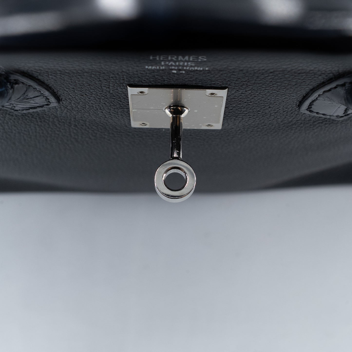 愛馬仕 Birkin 30 Touch 藍色海洋黑色亮面尼羅鱷魚皮