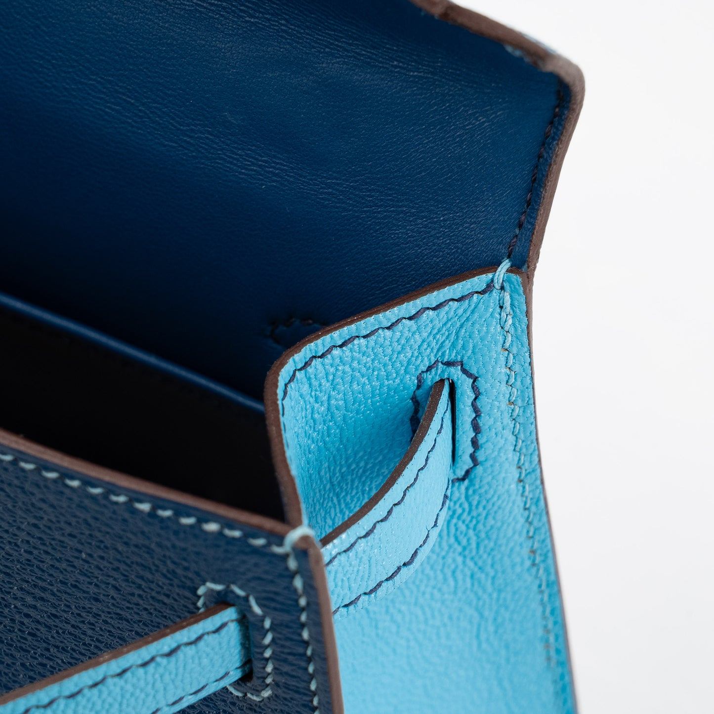 愛馬仕特別訂製迷你凱莉二代 HSS 深藍色 Celeste 